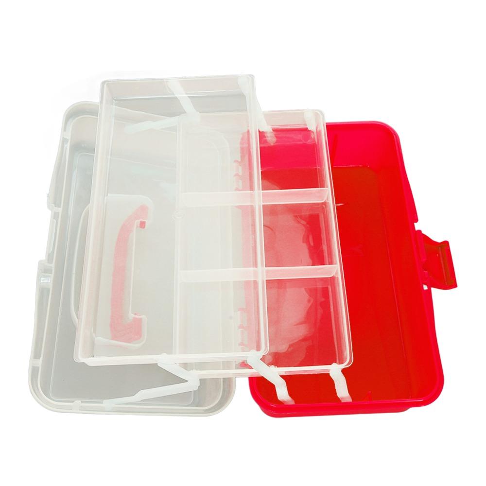 Folding Three Layer Storage Box Plastic Multipurpose Organizer Plastic Storage Box For Art Craft