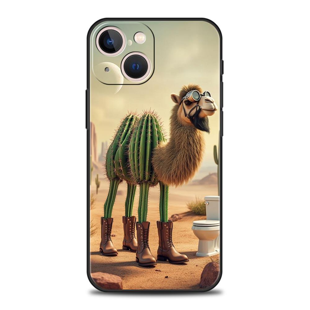 Animal Camel Phone Case Cover for iPhone 17 16 15 14 13 12 11 Pro Max 17 Air Plus Shockproof Soft TPU Shell Fundas Capas Coque