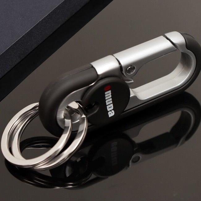 Omeida Pánská pevná kovová klíčenka s dvojitými kroužky