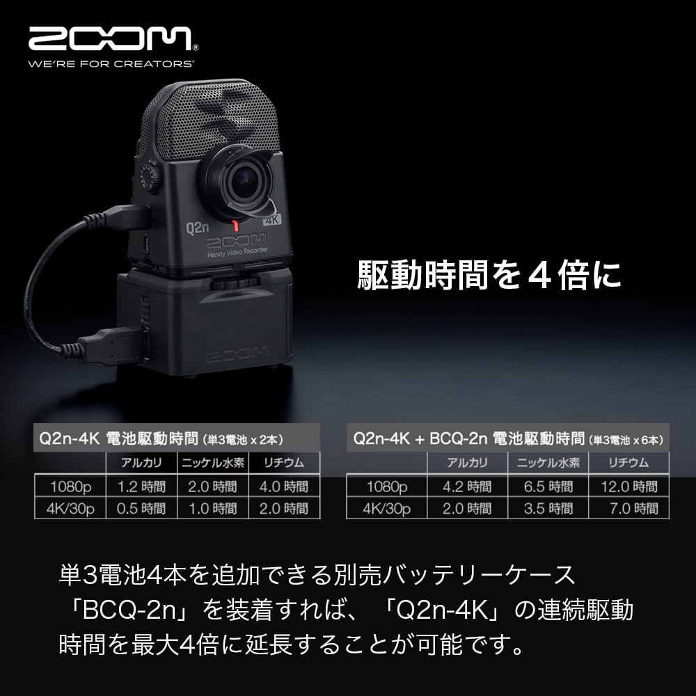 Zoom 4K Video Music Live Performance Video XY Stereo USB Webcam Warranty Q2n-4K Camera, Recorder, Streaming, Recording, Microphone, High-Resolution
