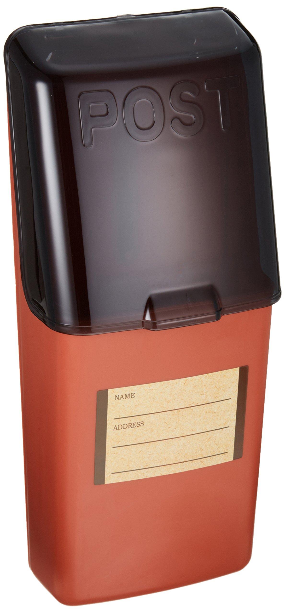 

Iris Ohyama 15cm Wide x Deep x Red PH-350 Wall-Mounted Mailbox, Slim, Screw-Included, Rain-Resistant All-Plastic Construction, 9.5cm 35.5cm High, киноварь