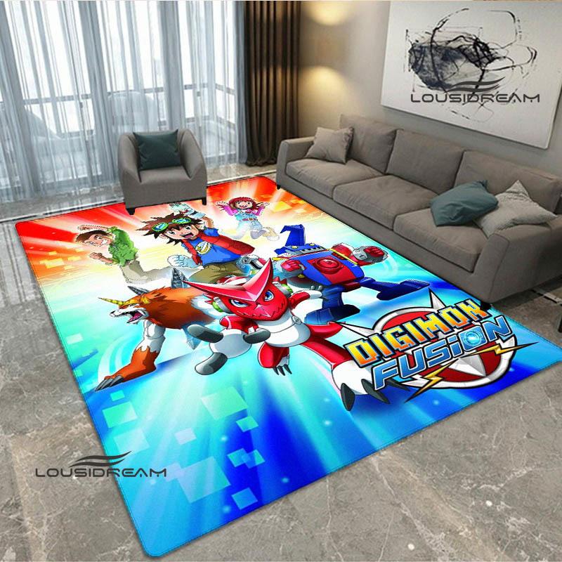 3D Digimon Cartoon Printed Carpet Non-slip Carpet Yoga Mat Carpets for Living Room Area Rug Home Bedroom Decor Birthday Gift
