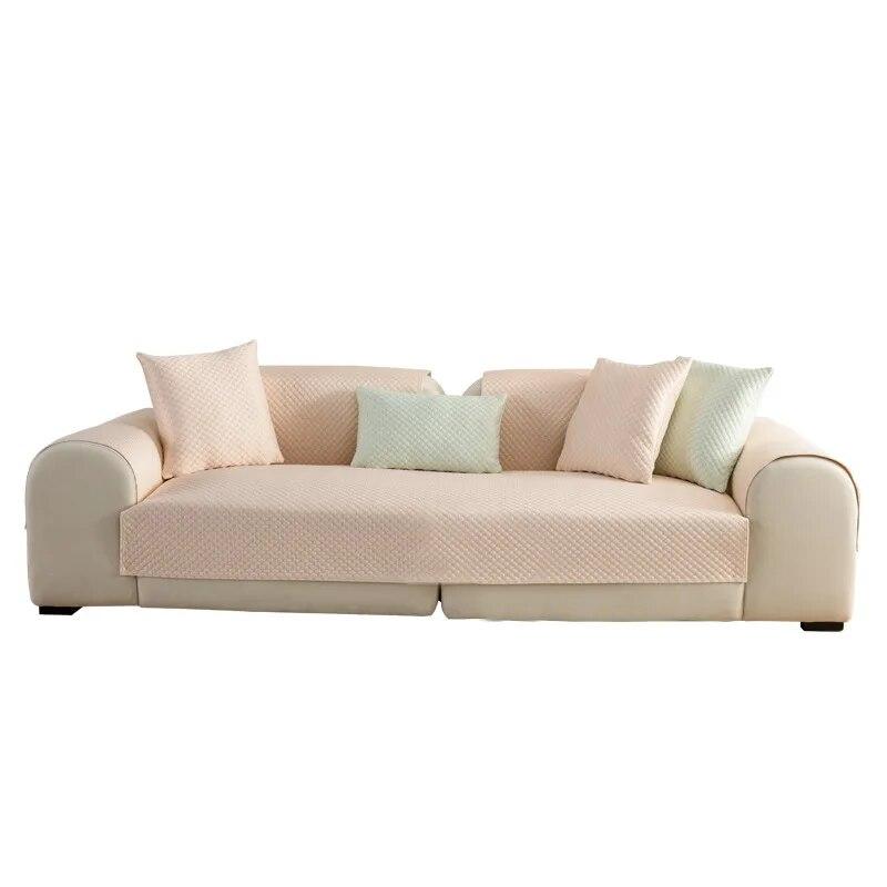Summer Non-slip Solid Color Nordic Modern Simple Sofa Cushion Cover Towel Washable Technology Fabric Cool-feeling