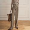 Women's Autumn/Winter Pleated Wide-Leg Suit Trousers