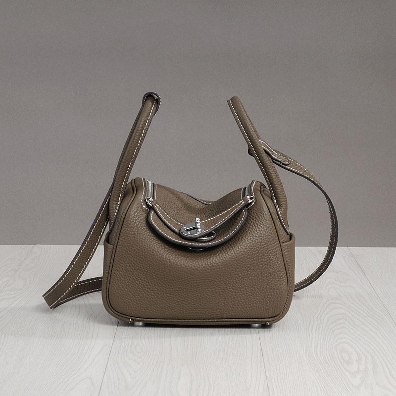 Módní taška Nová taška na léky Taška Lindi Vysoce kvalitní Vrchní vrstva Hovězí kůže Kabelka přes rameno Pravá kůže Dámská taška Explozivní