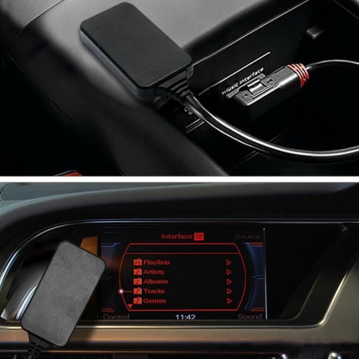 Adaptateur auxiliaire Bluetooth5,0 Adaptateur d'interface de musique Câble audio Bluetooth pour automobile Adapté pour AMI MMI MDI