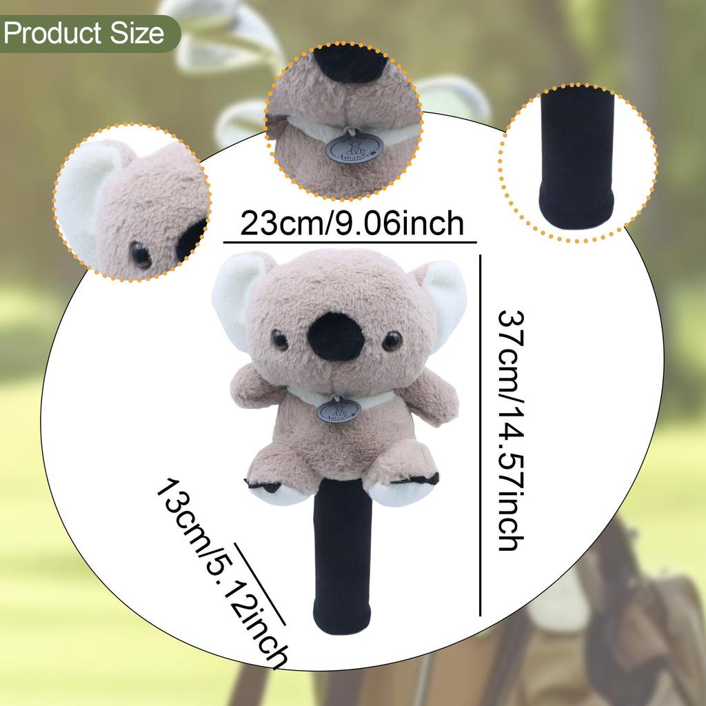 Fairway Wood Golf Club Headcover Plush Animal Cute Gift Golf Club Head Cover