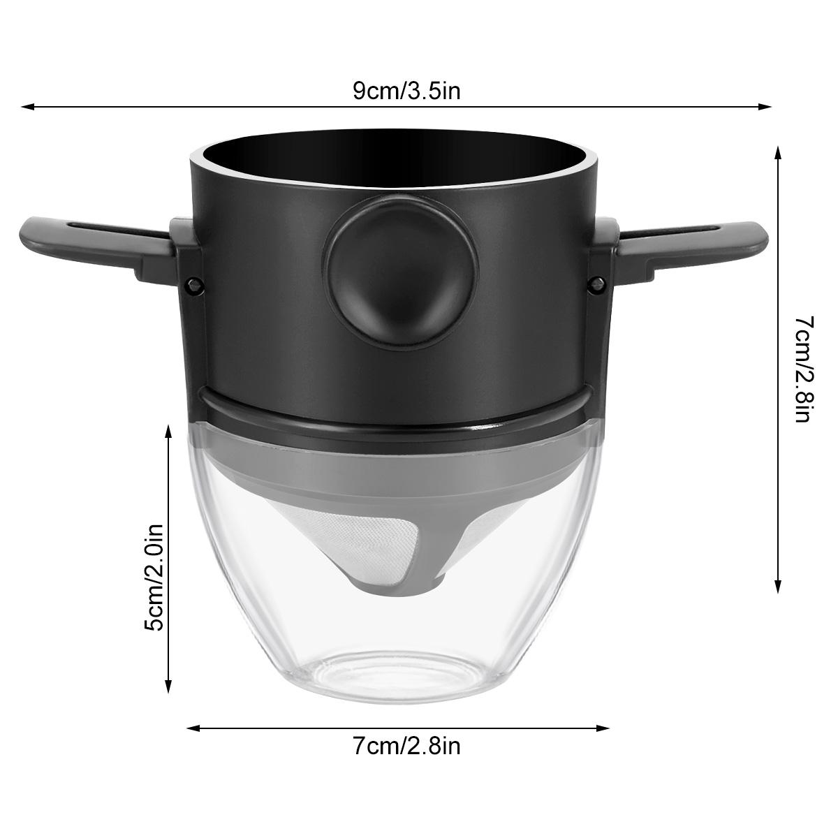 

Double-layer Coffee Filter Drip Coffee Tea Dripper Filter Holder Coffee Filters Coffee Maker for Home Office Coffee Accessories чёрный