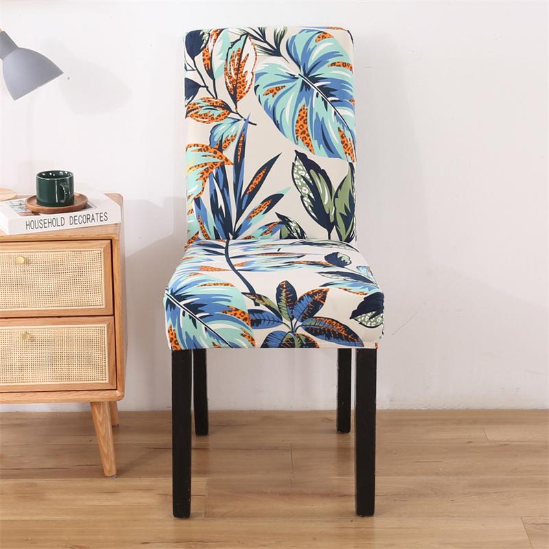Printed Stretch Dinning Chair Cover Elastic Seat Chair Covers Office Chair Slipcovers Restaurant Banquet El Home Decoration