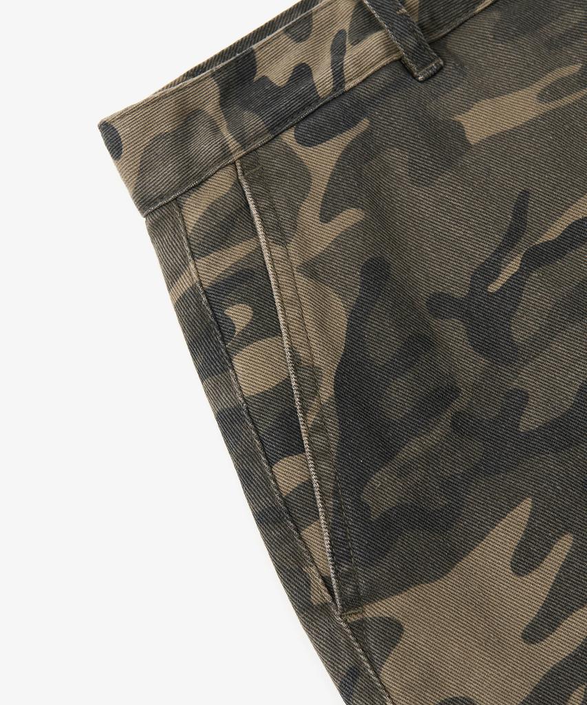 TOFFEE Camo Wide Cotton Pants (Deep Khaki)