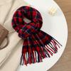 Luxury Designer Plaid Imitation Cashmere Women Scarf Shawl Winter Thick Warm Neckerchief Foulard Echarpe Wrap