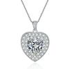 Yin Baichuan S925 Sterling Silver Moissanite Heart Necklace: Elegant, Luxurious, and Versatile Pendant for Women.