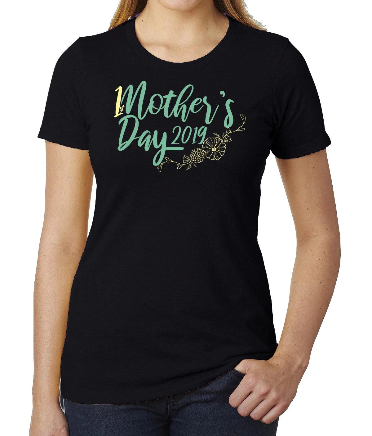 First Mothers Day T-Shirt, Woman s Graphic T-Shirts, Cute Mom Shirts S