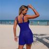 Women's Color Fashionable Two-piece Swimsuit With Pockets