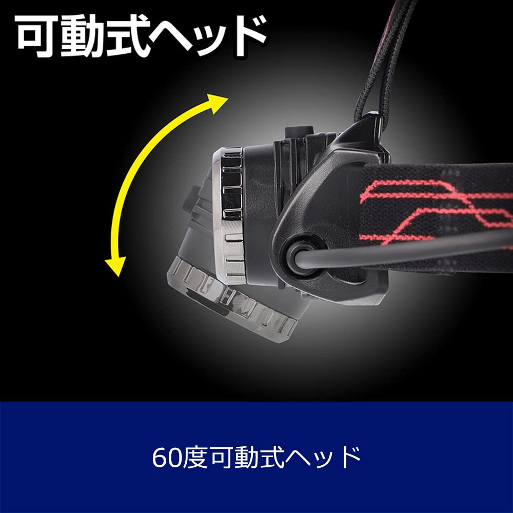 GENTOS GH-118RG USB Rechargeable LED Headlamp, ANSI Compliant, 650 Lumens, 10 Hours of Operational Runtime, Rear View Illumination, Requires Dedicated