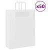 VidaXL Paper Bags 50 Pcs with Handles White 32x12x42 Cm, Paper Bag, Paper Gift Bag, Paper Gift Bag, Bag 4101830