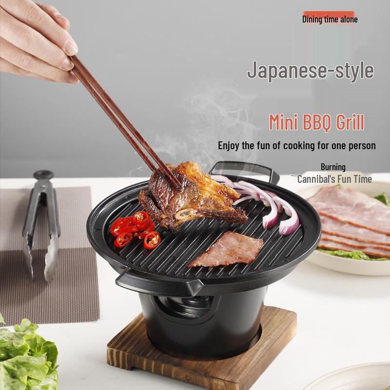 Zibo Portable Charcoal BBQ: Mini Japanese Alcohol Stove for Indoor/Outdoor Use
