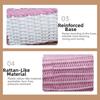 Rattan Woven Handmade Wicker Shopping Basket PE 24*14*18cm/23*12*18cm Home Vegetable Fruit Packing Multicolors