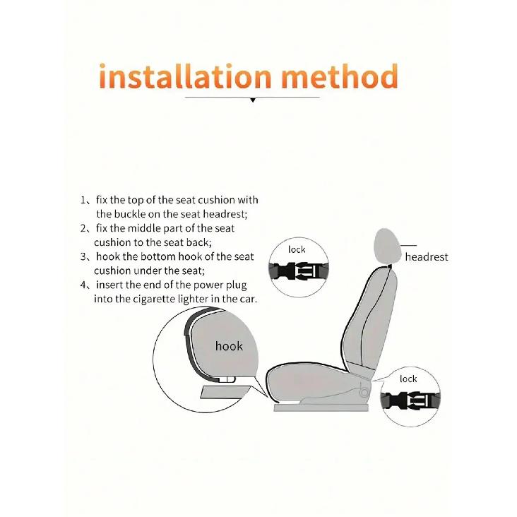 Universal Car Heated Seat Cushion 12V 24V Winter Warm Carriage Heating Blanket - Vehicle Seat Warmer Pad for All Seasons