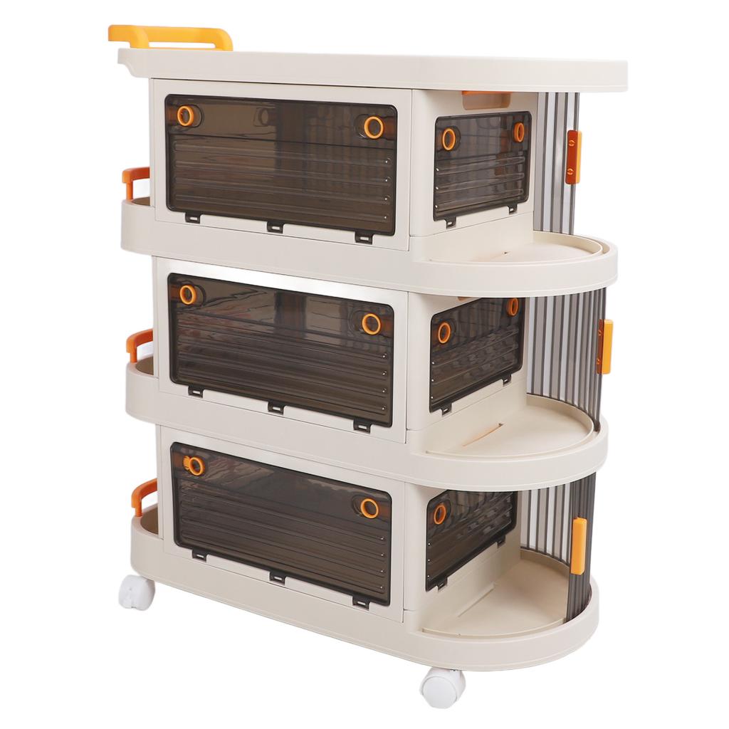 Rolling Utility Cart Multi Tier Large Capacity Easy To Install Multifunction Rolling Storage