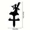 1pc Rustic Garden Fairy Metal Statue - Perfect for Outdoor Decoration and Yard Paio Lawns for Garden Party Decor!