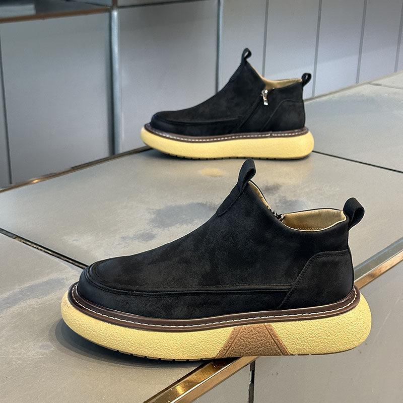 Martin boots spring and autumn new breathable leather surface platform retro casual shoes trendy shoes cr