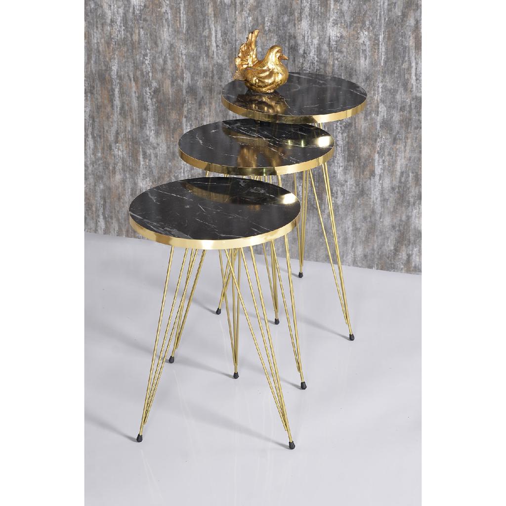 Nesting Table Gold Cream Wire
