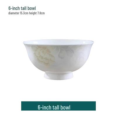 Meishangyuan Bone China High-Foot Noodle Bowl Set