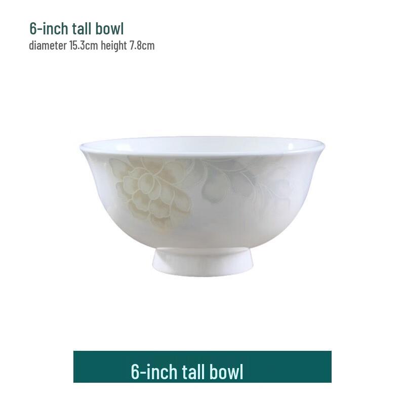 Mei Shang Yuan 6-Inch Melamine High-Foot Noodle Bowl Set