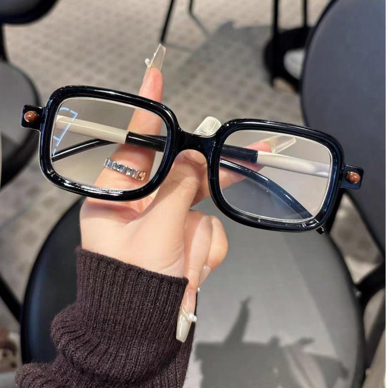 Korean Style Retro Anti-Blue Light Reading Glasses for Middle-Aged & Elderly - HD Large Frame, Makes You Look Younger +2.50 черной рамки