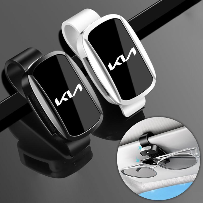 Car Glasses Clip Sunshade Plate Clip Mounted Sunglasses Card Ticket Clip Frame For KN Kia Rio Forte Sportage Picanto Accessories gbnkr30