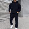Heren Dames Winter Fleece Gevoerd Met Capuchon Sweatshirt Set Losse Pasvorm Casual Lange Mouw Trainingspak