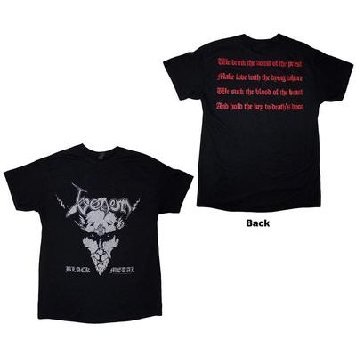 T-shirt Venom: Metallo nero (Nero) (Stampa posteriore) NOVITÀ UFFICIALE