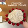 Crochet Flower Blanket, DIY Handmade Vintage Crochet Rose Flower Bouquet-Material Pack, Soft Rose Flower Bouquet Knitted