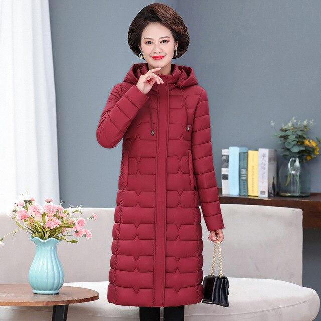 Dámské Zimní S kapucí Tenká Tenká Větruodolná Velká kapsa X-Dlouhý kabát Nabíraná bunda Bavlna Vycpaná Parka Svrchní kabát