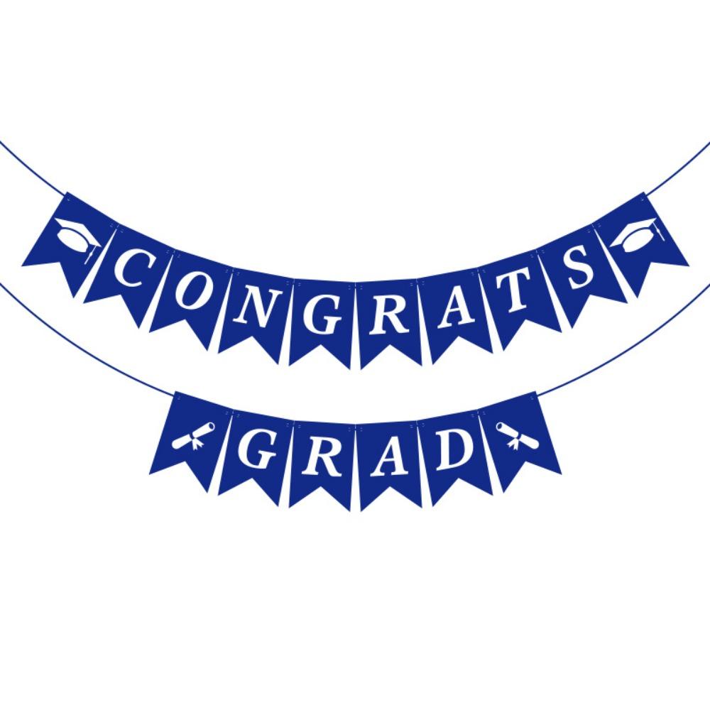 Creative Graduation Banner Garland Reusable Graduation Party Hanging Decorations  Wall Decor
