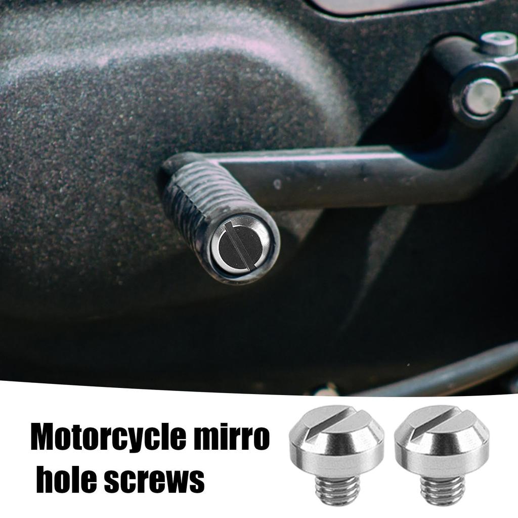 Motorcycle Mirror Screws Motorcycle Mirror Hole Screws M8 M10 Aluminum Bolts Bi-Mirror Hole Cover