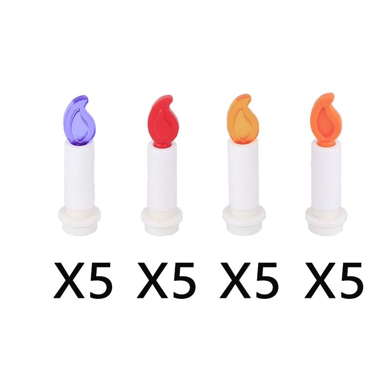 MOC Building Blocks Bonfire Flame Medieval Wine Bottle Accessories Set Candlestick Model Mini Brick Compatible Toy Gift DIY X019