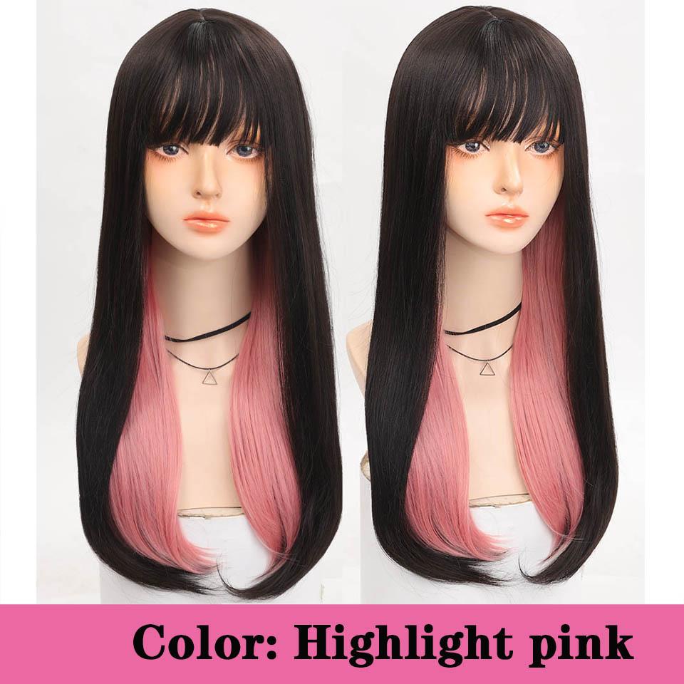 Dlouhá kudrnatá syntetická paruka se středovou ofinou tmavě hnědá paruka z přírodních kudrnatých vlasů ženská Cosplay paruka paruka z tepelně odolných vláken