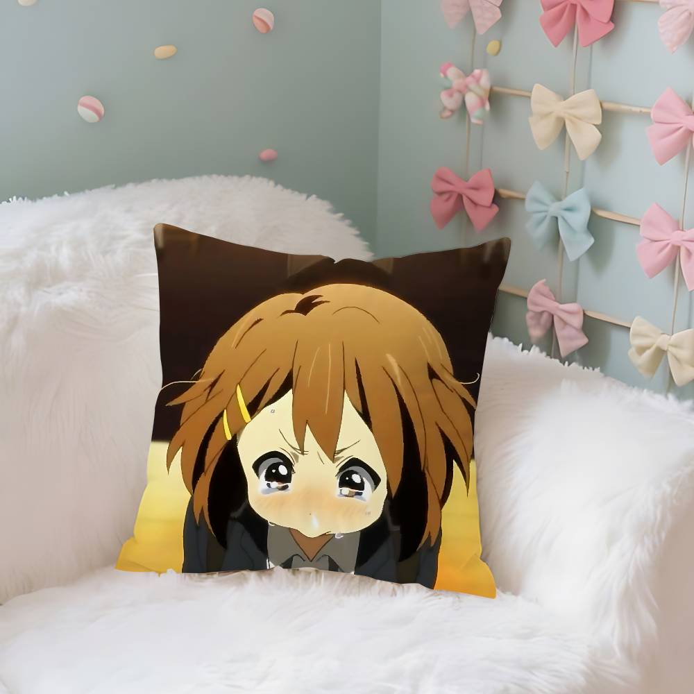 Yyui Hirasawa Kawaii Throw Pillow Covers Pattern Cushion Cover Suitable For Sofa Bedroom Car Pillow Cover