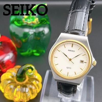 Used [Rare/Good Condition] Old Seiko Spirit Ivory Quartz Men's Watch