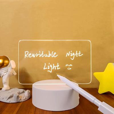 Tischlampe Praktische Weiche Beleuchtung 4 Stile Nachrichtentafel-Lampe Handschriftliche Nachrichtentafel mit LED-Lampe Nachrichtentafel-Lampe Schlafzimmerzubehör