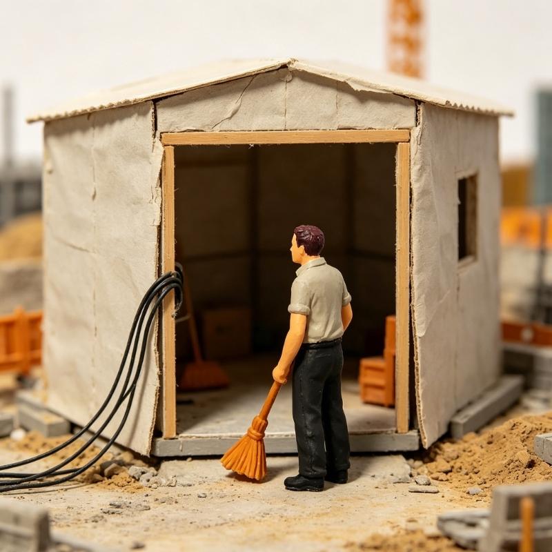 Professional 1:87 Scale Building Site Resin Model with Workers Moving Materials Hobbyist Collectible Model Gift