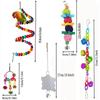7pcs Pack Wood Parrot Toys Bird Toy Cage Bird Accessories  Swing Suspension Bridge Ball Cage Bells Pet Supplies Set
