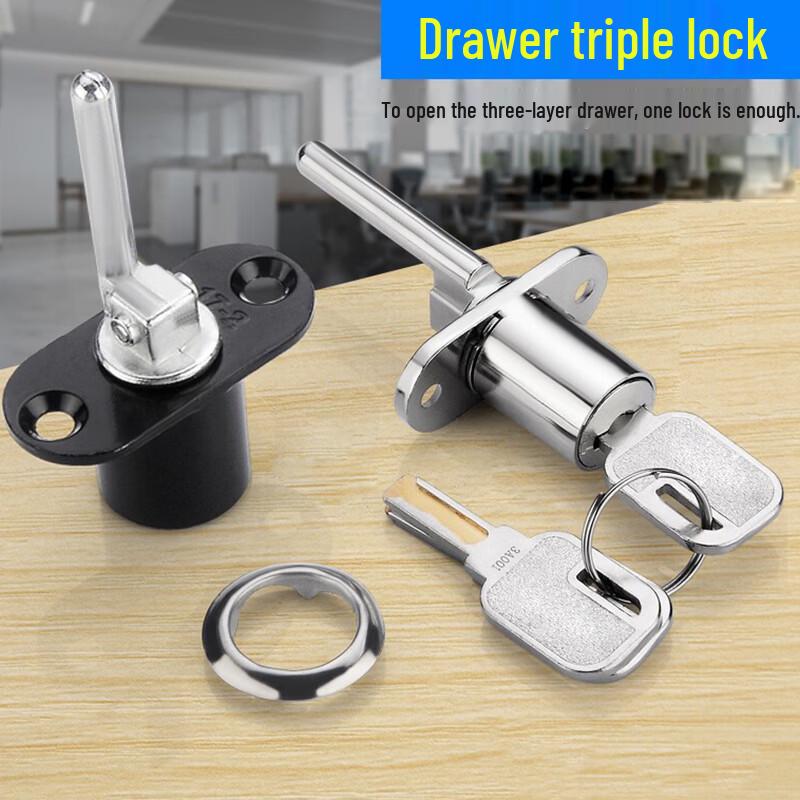 Office Desk Cabinet Triple Drawer Lock