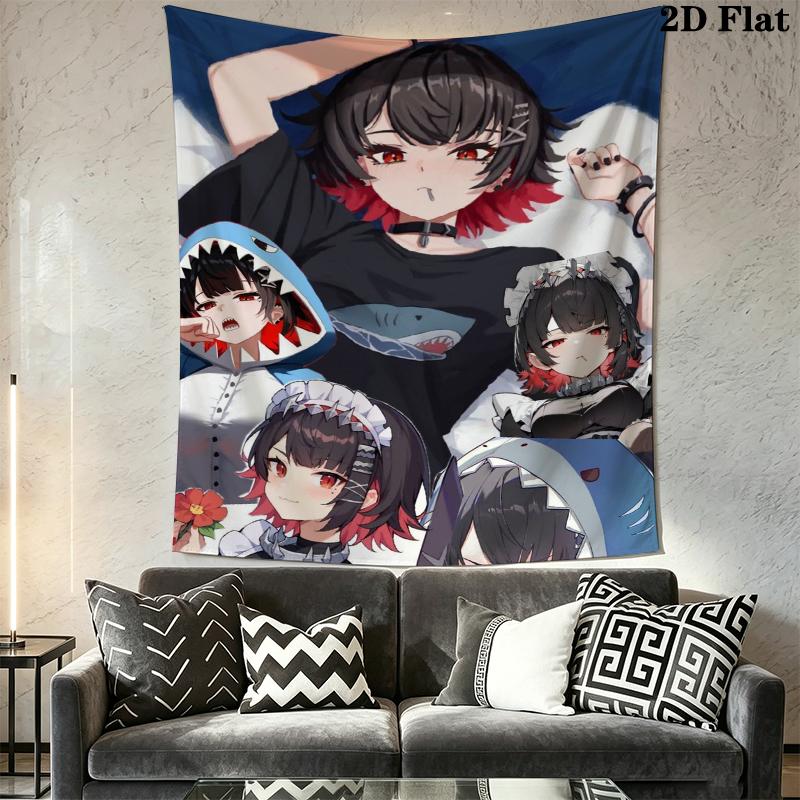Zenless Zone Zero Wall Tapestry Aesthetic Wall Hanging Printed Fabric Blanket Decorative Tapestries for Bedroom Living Room Home Decor