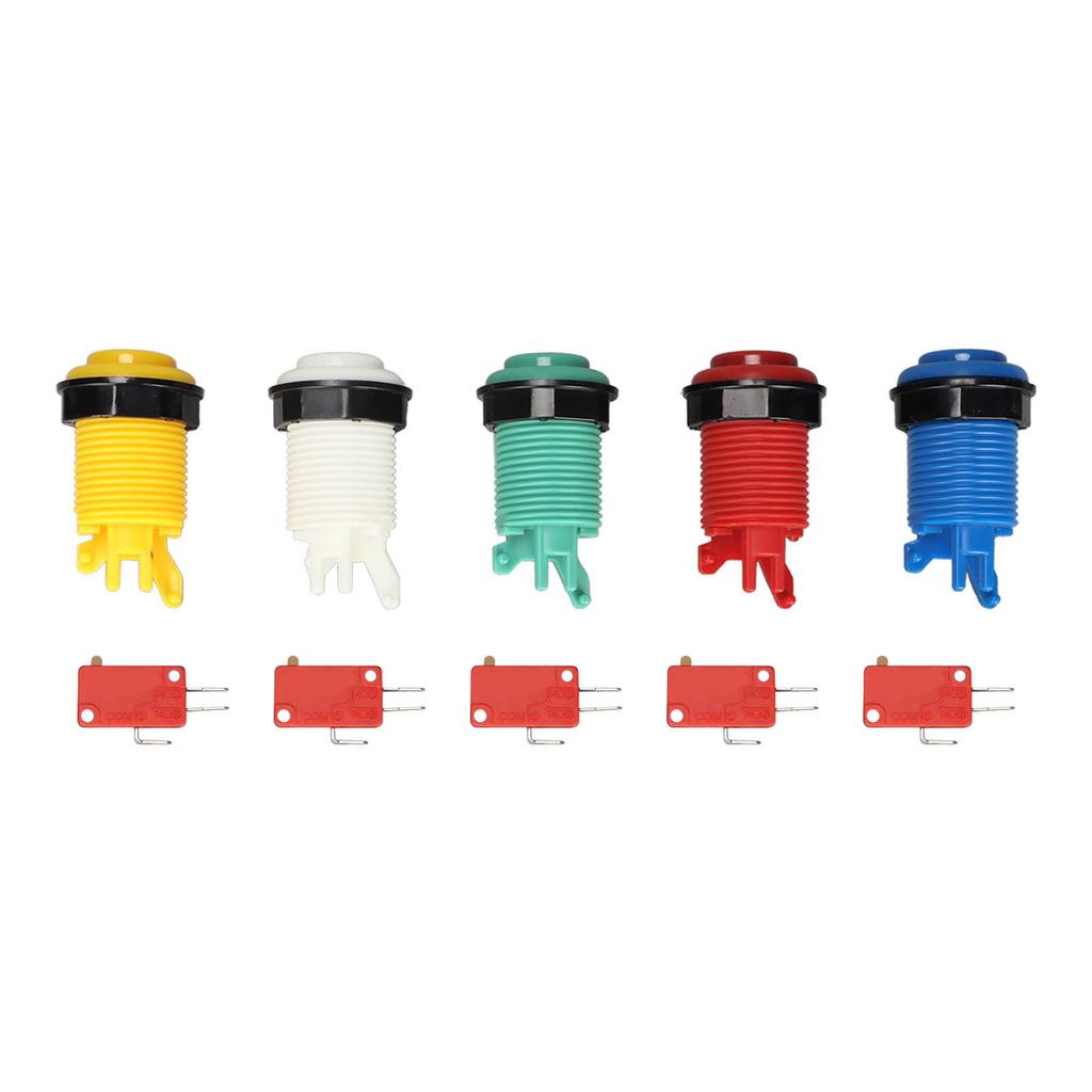 28mm Arcade Game Push Button 5 Colors DIY Parts LED Illuminated Buttons Switch for Controllers