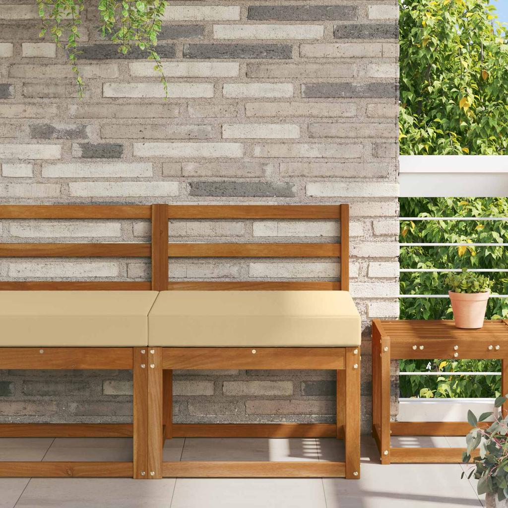 Outdoor Sofa Cushion Beige 60 x 60 x 8 cm Polyester