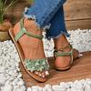 Fashion Bohemian Sandals Summer New Roman Flat Bottom Flowers Women Casual Shoes Large Size Slip On Beach Sandalias Femininas