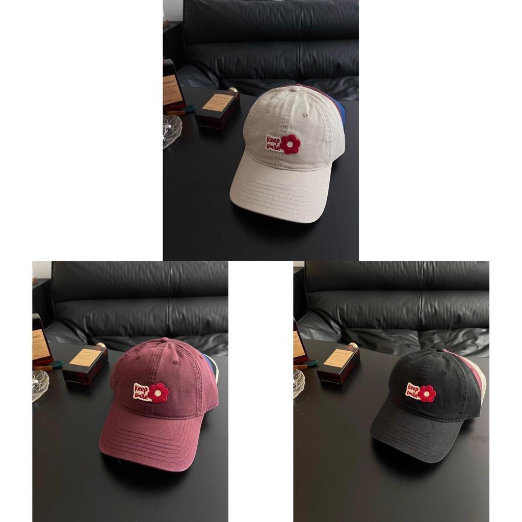 Casual Cotton Baseball Cap For Women With Embroidery Summer Sunshade Fashion Accessory